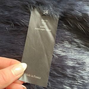Navy Yves Salomon fur vest